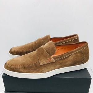 Santoni Men’s Banker Suede Loafers